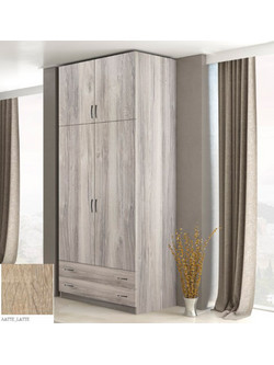 Savvidis Δίφυλλη Ντουλάπα Ρούχων με Πατάρι Latte 102x60x233cm SV2FNP