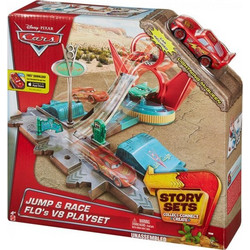 Mattel Cars Jump & Race Flo's V8 Playset CDW68