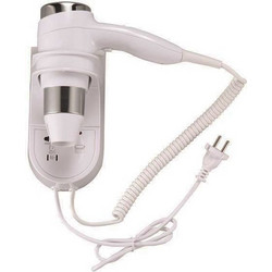 Σεσουάρ για ξενοδοχεία ισχύος 1500W 220-240V με πρίζα & προστασία υπερθέρμανσης σε λευκό χρώμα - 147-45010
