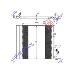 Ψυγειο A/C 02- (34.5x38.3x1.6) Smart Fortwo 98-07 - 019206410