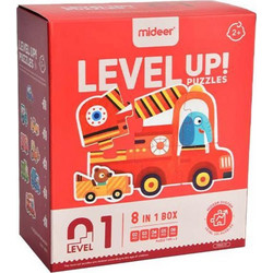 Παιδικό Puzzle Mideer Level Up 1 Traffic 2 + 3 + 4 + 5 Κομμάτια + 6pcs