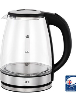 Life Crystal 221-0323 Γυάλινος Βραστήρας 1.8lt 2200W