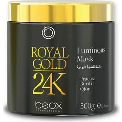 Beox Royal Gold 24K Luminous Μάσκα Μαλλιών για Επανόρθωση 500ml