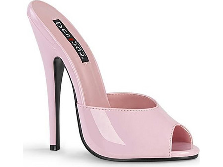 Devious high heels mules baby pink DOM101/BP