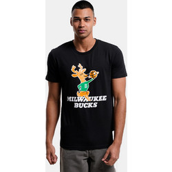 Mitchell & Ness NBA Mileaukee Bucks Team Logo T-Shirt Μαύρο BMTRINTL1051-MBUBLCK