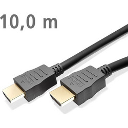 Goobay Καλώδιο HDMI 1.4 HDMI Male to HDMI Male 10m Black 51824