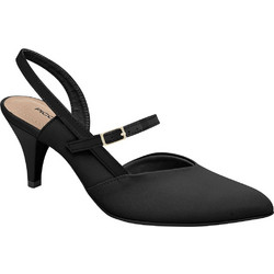 Piccadilly Ανατομικές Γόβες Slingback με Λεπτό Χαμηλό Τακούνι Μαύρες 745082-6