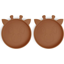 Nuuroo Akila Πιατάκια Σιλικόνης Giraffe Caramel Cafe 2τμχ