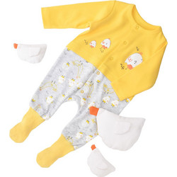 BiBaby Φορμάκι Μακρυμάνικο Κίτρινο Γκρι BB60653