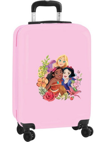 Safta Princesses Παιδική Βαλίτσα Καμπίνας 55x35x20cm με 4 Ρόδες Ροζ