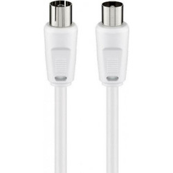 Goobay Καλώδιο Κεραίας Coax Male to Coax Female 5m White 11512