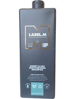 Label.m Honey & Oat Σαμπουάν για Επανόρθωση για Ξηρά & Ταλαιπωρημένα Μαλλιά 1lt