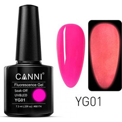 Canni Fluorescence YG01 7.3ml Ημιμόνιμο Βερνίκι Νυχιών 73ml
