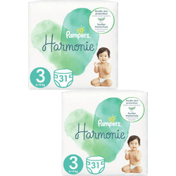 Pampers Harmonie Πάνες No3 6-10kg 2x31τμχ