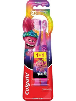 Colgate Smile Soft Trolls Παιδικές Οδοντόβουρτσες 2τμχ