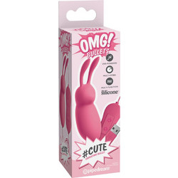 Pipedream OMG! Bullets Cute Vibrating Bullet Κλειτοριδικός Δονητής για Ζευγάρια με Τηλεχειριστήριο Ροζ