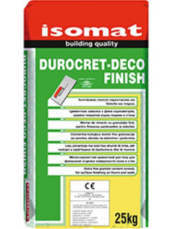 DUROCRET DECO FINISH 25kg Λευκή, Πατητή τσιμεντοκονία λεπτόκοκη