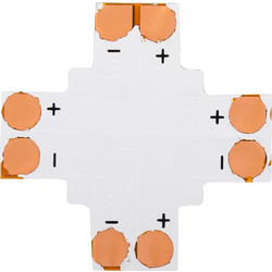 GLOBOSTAR(R) STRIPCON 70707 + Σύνδεσμος για Μονόχρωμη Ταινία LED 8mm σε 8mm IP20 - Λευκό - Μ2.4 x Π2.4 x Υ0.4cm 70707