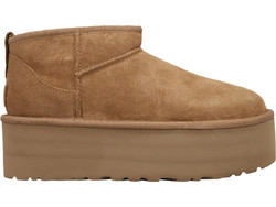 UGG Classic Ultra Mini Platform Γυναικεία Μποτάκια Πλατφόρμα Suede Ταμπά με Γούνα 1135092-CHE