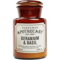 Paddywax Apothecary Geranium & Basil 226g