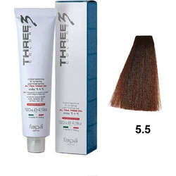 Faipa Three Color 5.5 Καστανό Ανοιχτό Ακαζού Μόνιμη Βαφή Μαλλιών 120ml
