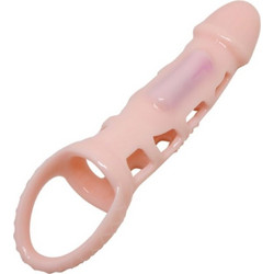 Baile Harisson Sleeve Κάλυμμα Επιμήκυνσης Πέους με Δόνηση 13.5cm Flesh