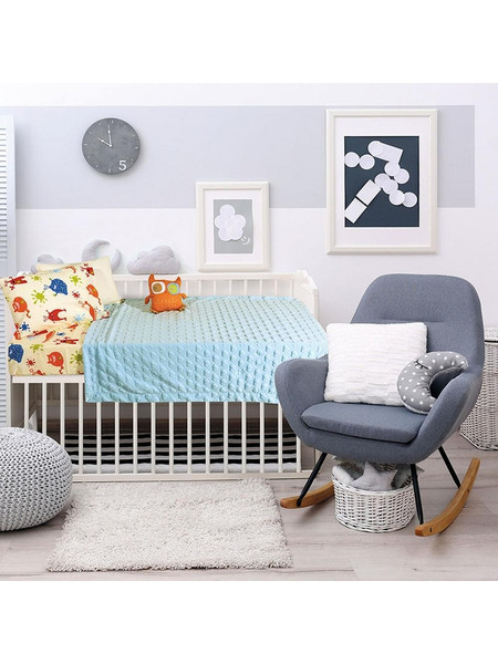 Das Home Relax 6363 Κουβέρτα Αγκαλιάς Βελουτέ 80x110 Γαλάζια