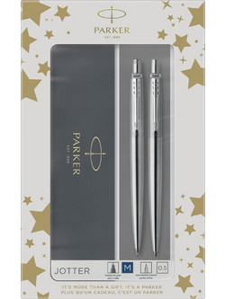 Parker Jotter Core Duo Stainless Steel CT + Mechanical Pencil (BP+ MP) Σετ Στυλό Διαρκείας 2τμχ 1171.9026.08