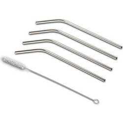 Καλαμάκια Ανοξείδωτα Acer (Σετ 5Τμχ) 10-111-109 20cm Inox Nava Ανοξείδωτο Ατσάλι