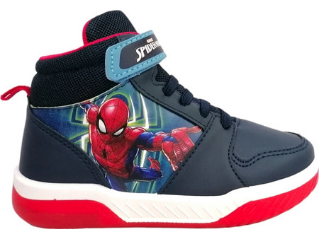 Spider-Man Παιδικά Sneakers Μποτάκια με Φωτάκια Navy Μπλε SP012095