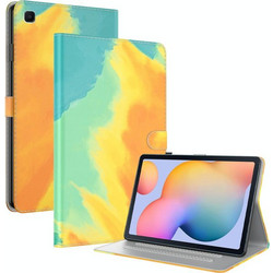 For Samsung Galaxy Tab S5e/T720/T725 Watercolor Pattern Flip Leather Tablet Case(Autumn Leaves) (OEM)