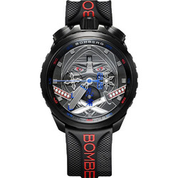 Bomberg BOLT-68 Ανδρικό Ρολόι Χρονογράφος με Μαύρο Καουτσούκ Λουράκι BS45CHPBA.069-1.12