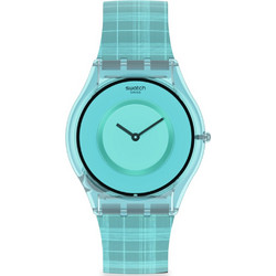 Swatch Γυναικείο Ρολόι με Γαλάζιο Καουτσούκ Λουράκι SS08Z102