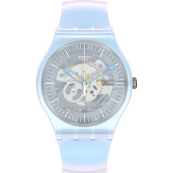 Swatch Γυναικείο Ρολόι με Μπλε Καουτσούκ Λουράκι SUOK154