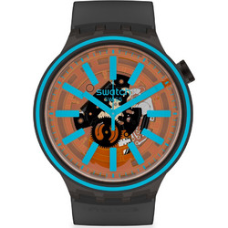 Swatch Ανδρικό Ρολόι με Μαύρο Καουτσούκ Λουράκι SO27B112