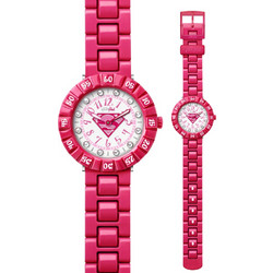 Flik Flak Supergirl Pink Plastic Strap ZFFLP003