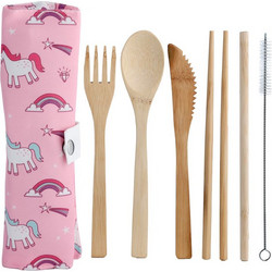 Παιδικό Σετ Μαχαιροπίρουνα Bamboo Puckator Unicorn 6 τμχ (002426)
