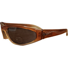 John Doe New York Dragon Brown Ανδρικά Γυαλιά Ηλίου Μάσκα Κοκάλινα Καφέ με Καφέ Polarized Φακό