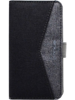 Θήκη Book Ancus Envelope Universal για Smartphone 3.5" - 4.3" Μαύρο-Γκρί