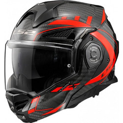 LS2 FF901 Advant X Carbon Future Black Red Κράνος Μηχανής Flip-Up 1550gr