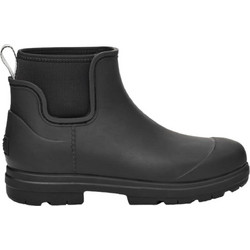 UGG Droplet Γυναικεία Μποτάκια Αστραγάλου Δερμάτινα Μαύρα με Χοντρό Χαμηλό Τακούνι Αδιάβροχα 1130831