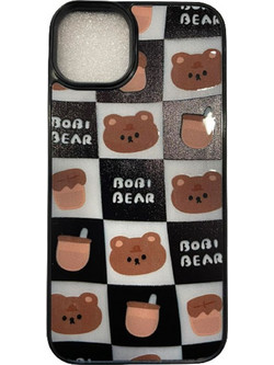 Θήκη Back Cover Σιλικόνης για Apple iPhone 15 Pro Max Με Σχέδιο Αρκουδάκι