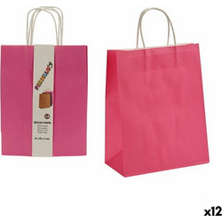 Σετ Τσαντών χαρτί Ροζ 11 x 36 x 21 cm (12 Μονάδες)