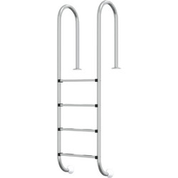 vidaXL Σκάλα Πισίνας 54 x 38 x 184,5 εκ. από Ανοξείδωτο Ατσάλι 304 93459