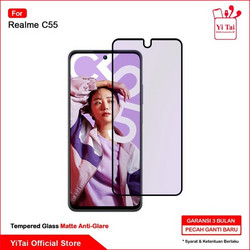 Tempered Glass 9H Για REALME C55 Προστατευτικό Οθόνης Full Glue - Μαύρο