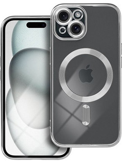 Θήκη OEM Electro Magsafe για Apple iPhone 15 Back Cover Silver