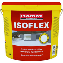 Isomat Isoflex Ελαστομερές Επαλειφόμενο Ακρυλικό Στεγανωτικό Ταράτσας Λευκό 13kg