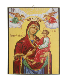 Ξύλινο εικόνισμα Παναγία Γοργοϋπήκοος 26x20 εκ. 1 τεμ