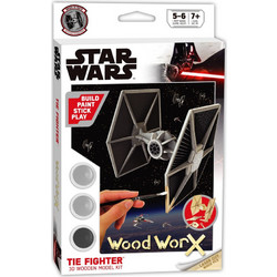 Wood WorX Star Wars Tie Fighter Συναρμολογούμενο Πλαστικό Μοντέλο Διαστημικού Οχήματος