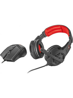 Trust GXT 784 Gaming Headset Over Ear Black Red